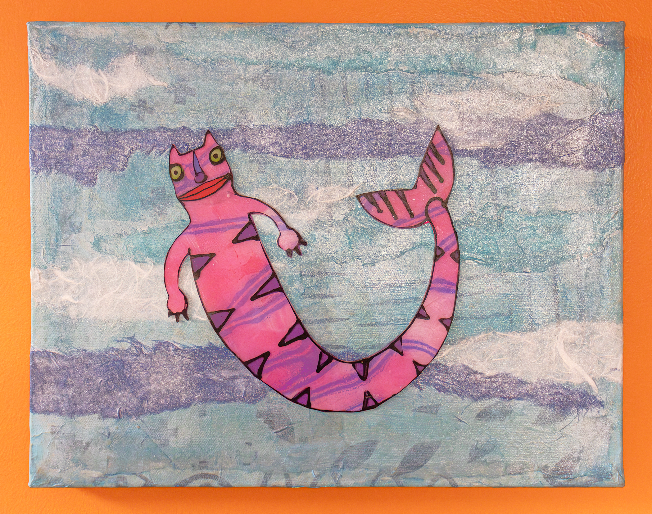 Pink Merecat painting by Laurel Izard