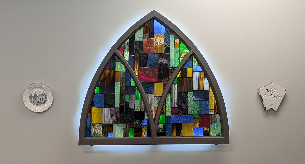 Stained Glass at Rolling Prairie Branch