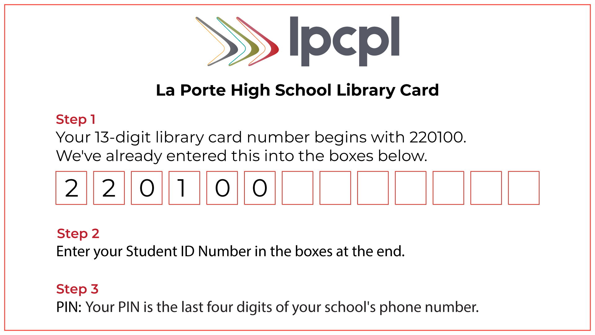 LPHS Library Card