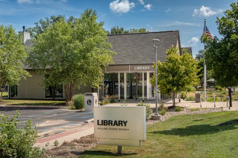 Exterior of Rolling Prairie Branch.